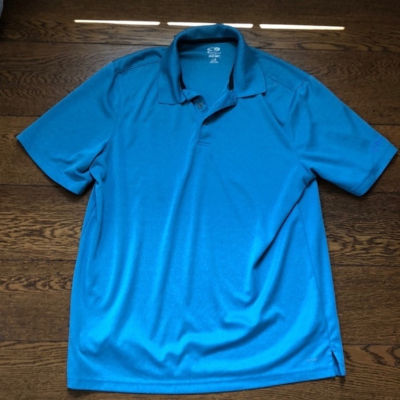 Champion DuoDry Performance Bright Blue Golf Shirt - Picture 1 of 6